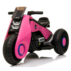 Childern Electric Motorcycle, Motorcross Bike 3 Wheels Electric Ride On Toy Double Drive 6V Battery Powered for Kids Toddlers (Pink)	